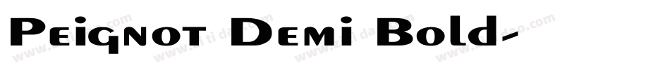 Peignot Demi Bold字体转换